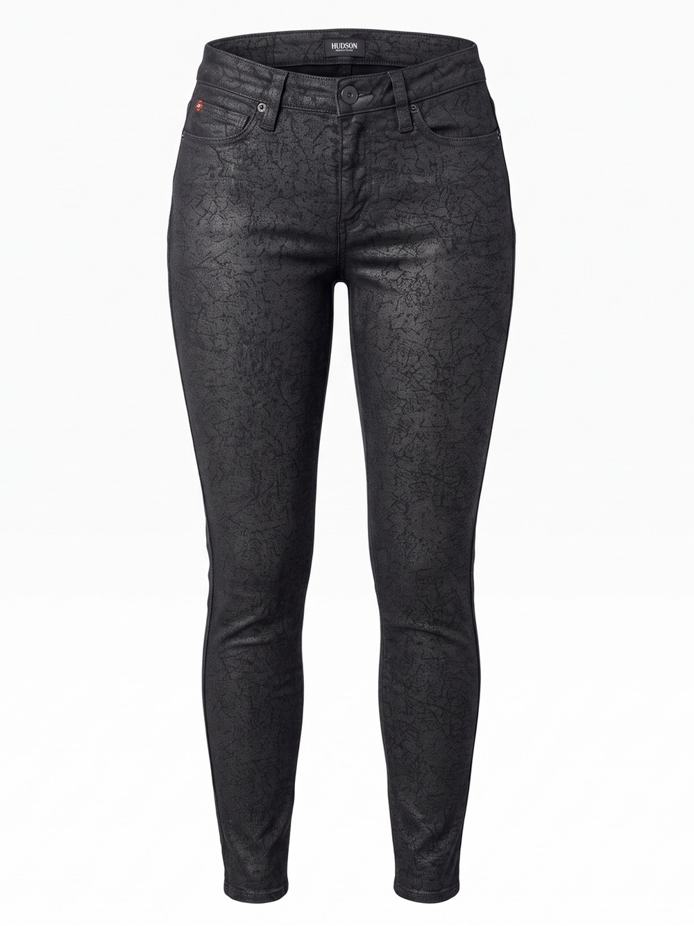 Hudson Jeans Black Skinny Women’s Jeans with Subtle Textured Print